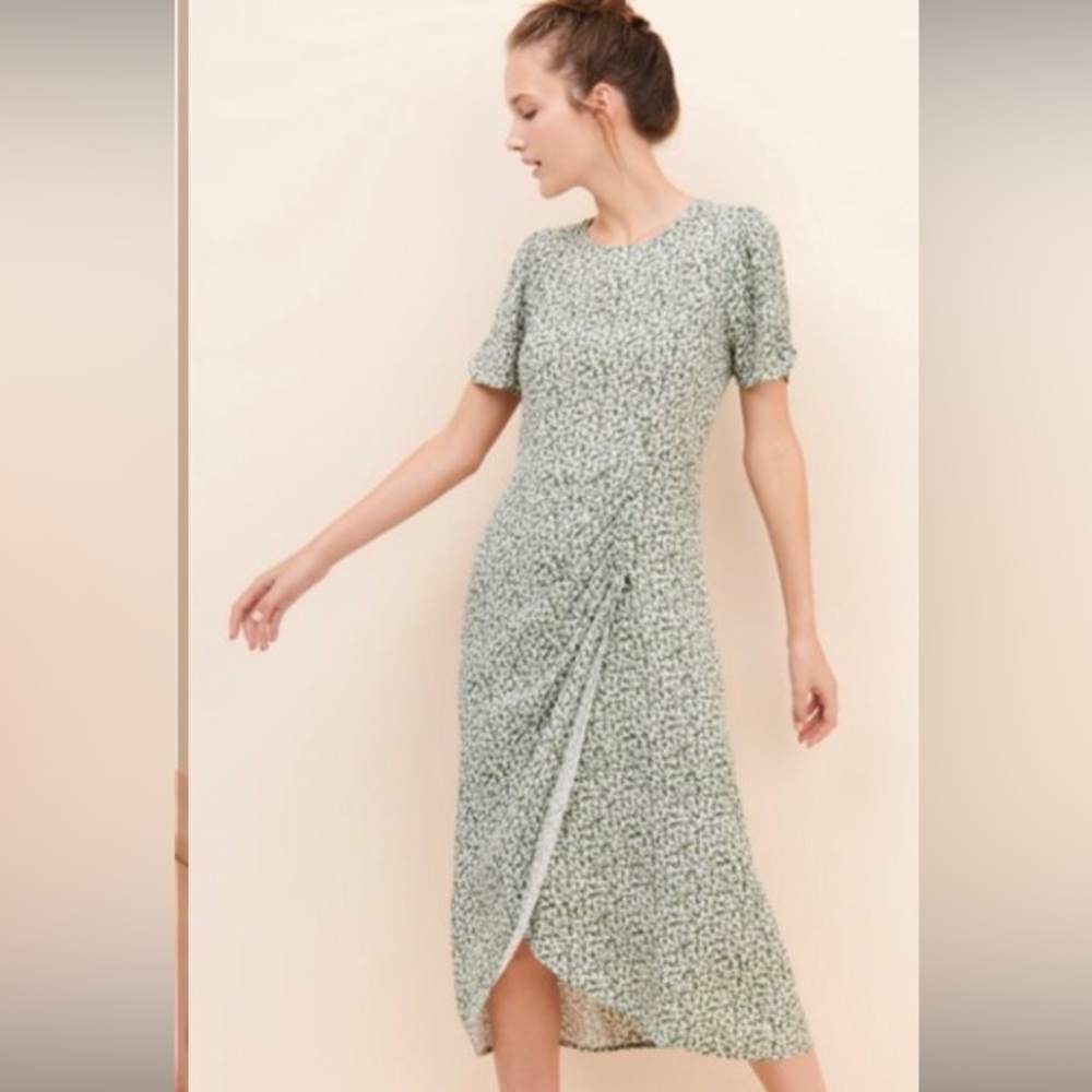 New! 4SI3NNA dress green floral size L Antonella dress